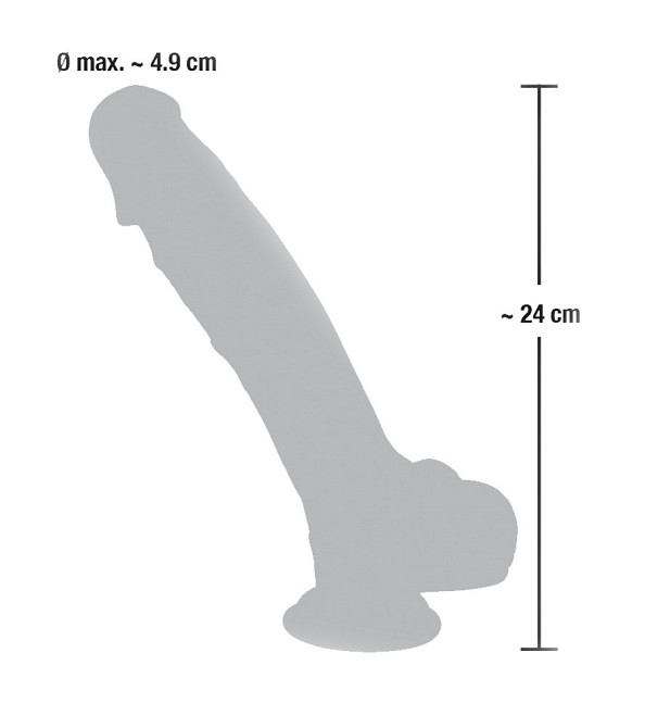 Фаллоимитатор - Medical Silicone Dildo, 24 см Sex Aura Киев - изображение 7