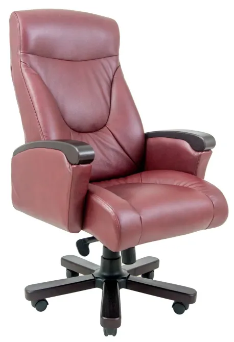 Офісне Крісло Керівника Richman Boss Titan Bordo Wood М3 MultiBlock Бордовий Київ - фото 1