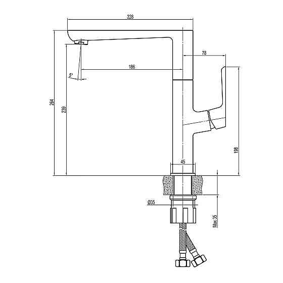 Змішувач для кухні TOPAZ LEXI TL 21401-H57-BB (000018084) Київ