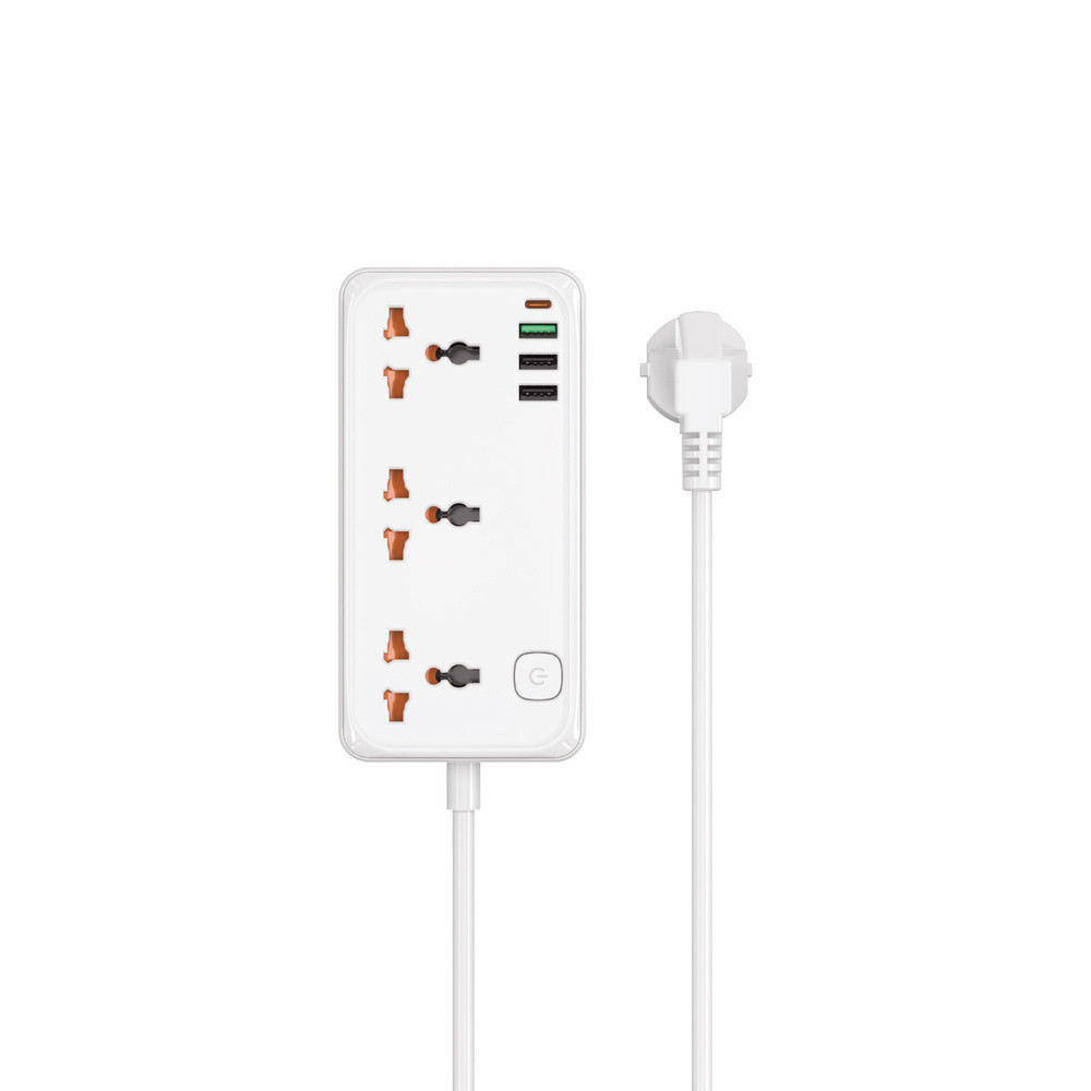 Сетевой удлинитель WIWU 30W Cube Multiple Function GaN Power Strip 1C3A+3 sockets Wi-S005 EU White Одесса - изображение 1
