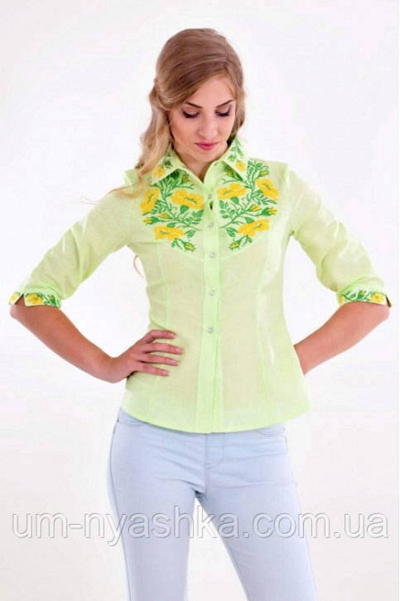 Натуральная блузка с вышивкой вышиванка 