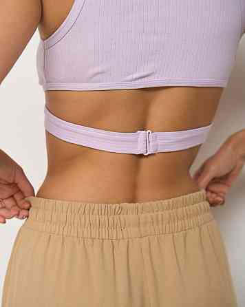 Кроп топ у рубчик — декоративна застібка на спині Nicoletta 80585 M Київ