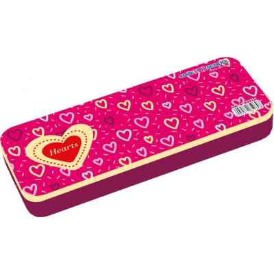 Пенал Cool For School Пластиковый Hearts 2 отделения Красный (CF85964) Винница