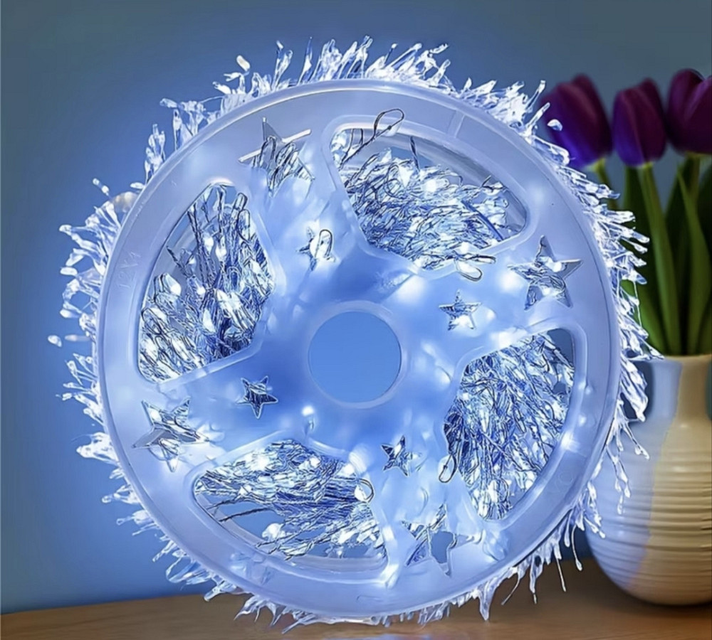 Гірлянда-бахрома 24 м 800 led з usb Холодний білий (0925) Сміла - фото 7