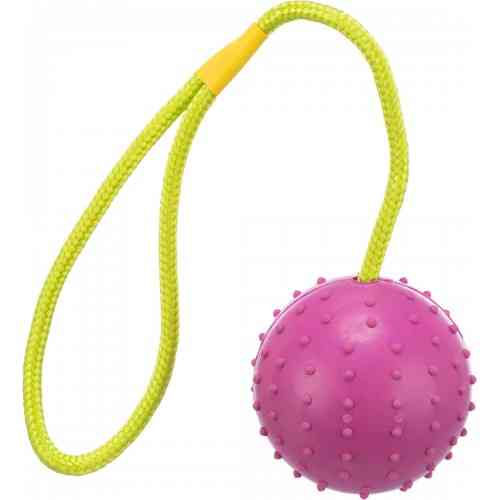 Іграшка Trixie для собак М_яч на мотузці з ручкою апортовий гума 7 см/30 см Київ
