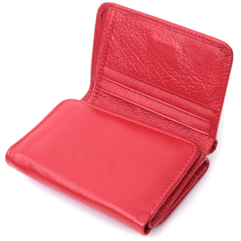 Женское портмоне с монетницей из натуральной кожи Красный (ST Leather) Киев - изображение 10
