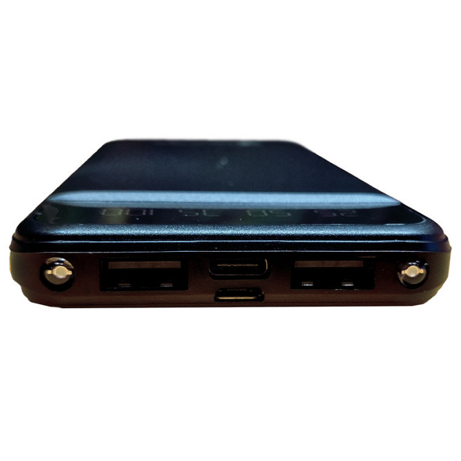 Павербанк для смартфона 10000 mAh с фонариком type-c Черный Киев - изображение 2