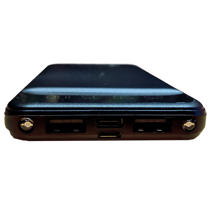 Павербанк для телефону 10000 mAh з ліхтариком type-c Чорний Київ - фото 2