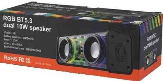 Портативна Bluetooth колонка V8 BT/TF/USB/TWS 10 Вт, чорний. Харків