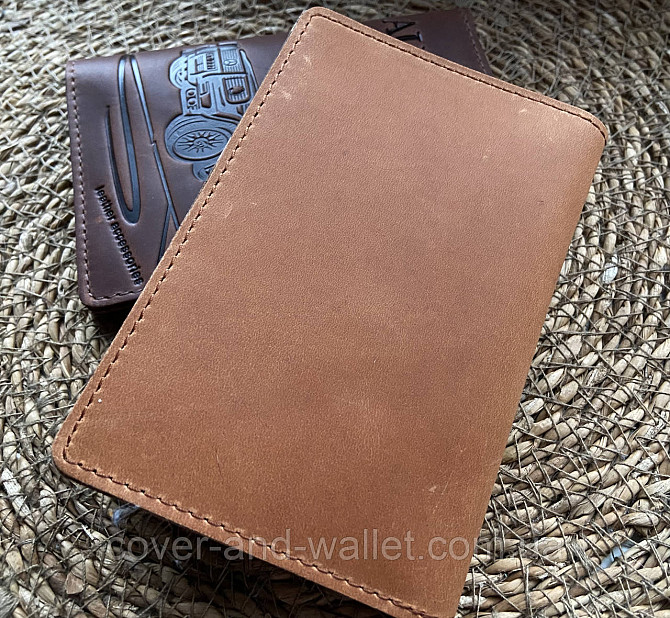 Универсальная кожаная обложка для водительский прав желтого цвета ST Leather Киев - изображение 2