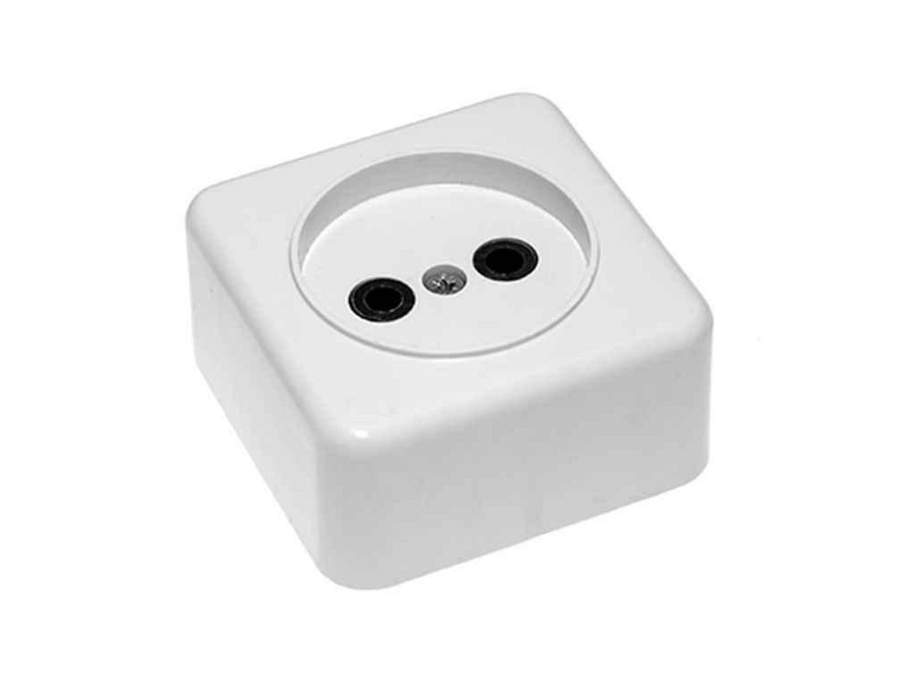 Колодка 1 гніздо біла 10A IP20 ТМ ЕМР-2009 Київ - фото 1