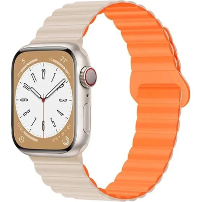 Ремінець до смарт-годинника Drobak Silicone Magnetic Link для Apple Watch All Series 38/40/41mm Starlight orange (898924) Вінниця - фото 1