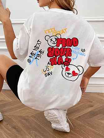 Футболка женская с принтом  48 Белая 2664085835 Днепр