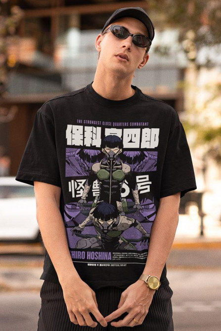 Футболка аниме Сосхиро Хосхина Каиджу Н оверсайз (S/M/L) Черний AnimeJ1110 Днепр - изображение 4