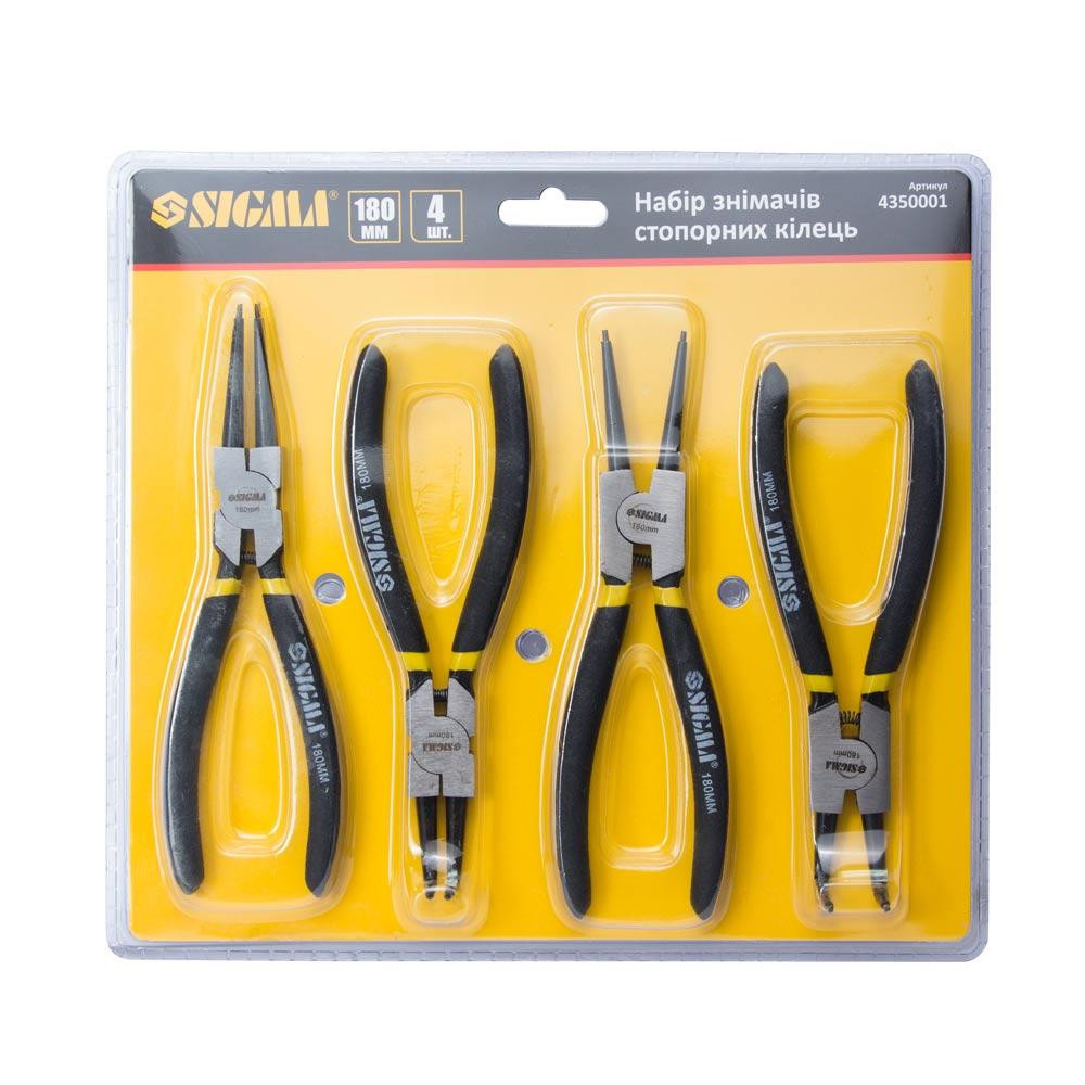 Набор съемников стопорных колец 4шт 180мм SIGMA (4350001) Ровно - изображение 2