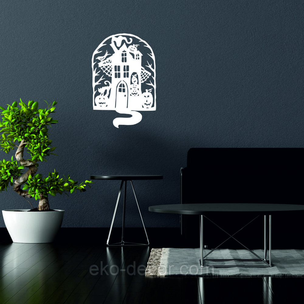 Декоративне настінне Панно «Замок», Декор на стіну 90*61 см, Білий Київ - фото 2