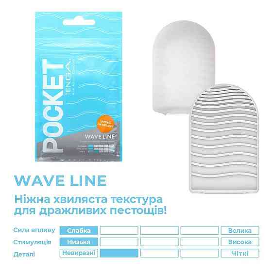 Мастурбатор TENGA Pocket Wave Line Sex Aura Київ
