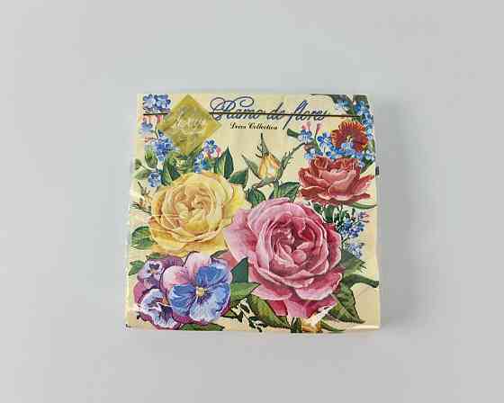 Бумажная салфетка цветочной тематики (ЗЗхЗЗ, 20шт) Luxy  Букет любви (513) (1 пачка) Харьков