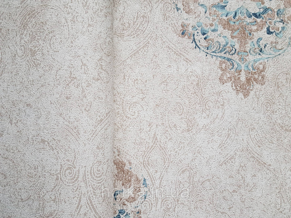 Обои винил на флизелине горячего тиснения DU&KA  Voyage1.06х10 вензеля фон восточный рисунок светло коричневые Киев - изображение 2