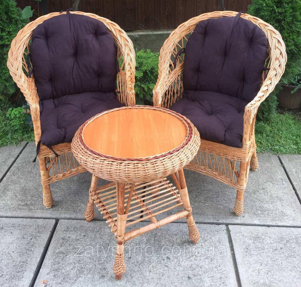 Мебель из лозы  с круглым столом | Дачная мебель  из лозы | мебель балконная Киев - изображение 5