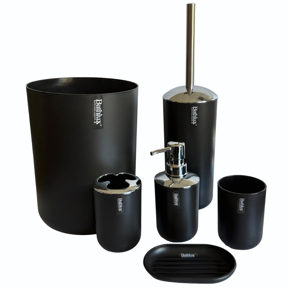 Набор аксессуаров для ванной Bathlux 6 предметов люкс качества, Черный Каменец-Подольский - изображение 5