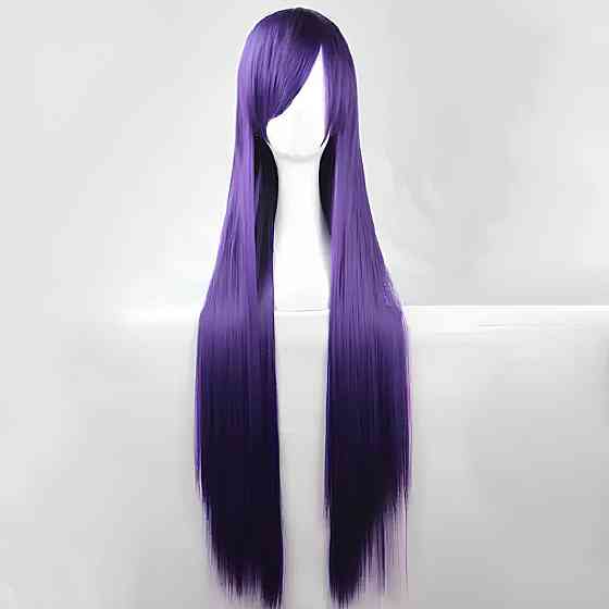 Довгі фіолетові перуки RESTEQ — 100 см, пряме гладке волосся для косплею, аніме, вечірок та фотосесій Київ