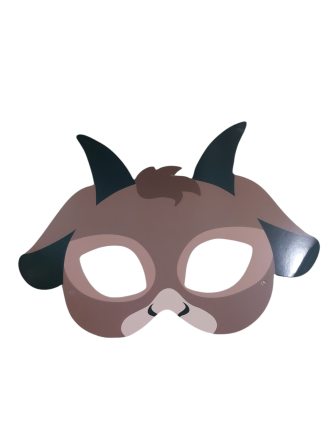 Дитяча маска Коза картон one size різнобарвний Київ