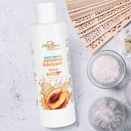 2в1 лубрикант та масажний гель - MyLove Aroma Series Intim&Massage Peach, 300 мл Sex Aura Київ