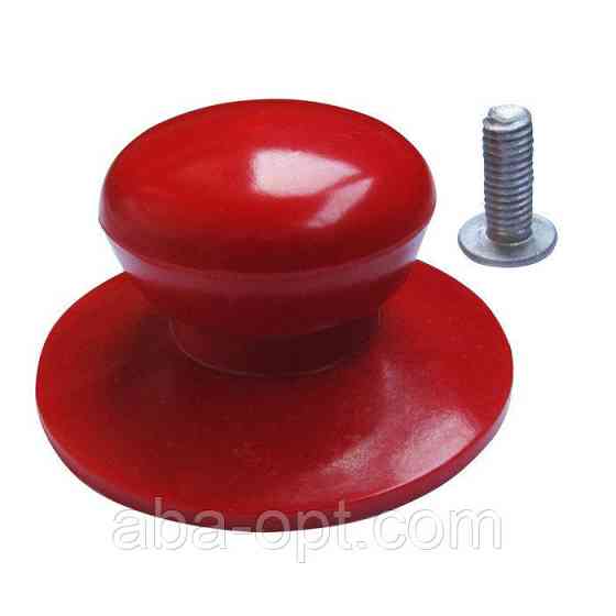 Ручка эбонитовая на кришку красная Ø 3.5 см (шт).Aba-Opt Одесса