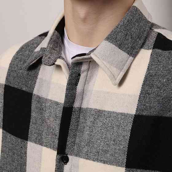 Рубашка в клетку черно-белая. Мужская рубашка Pobedov Tartan в клетку черно-белая Киев