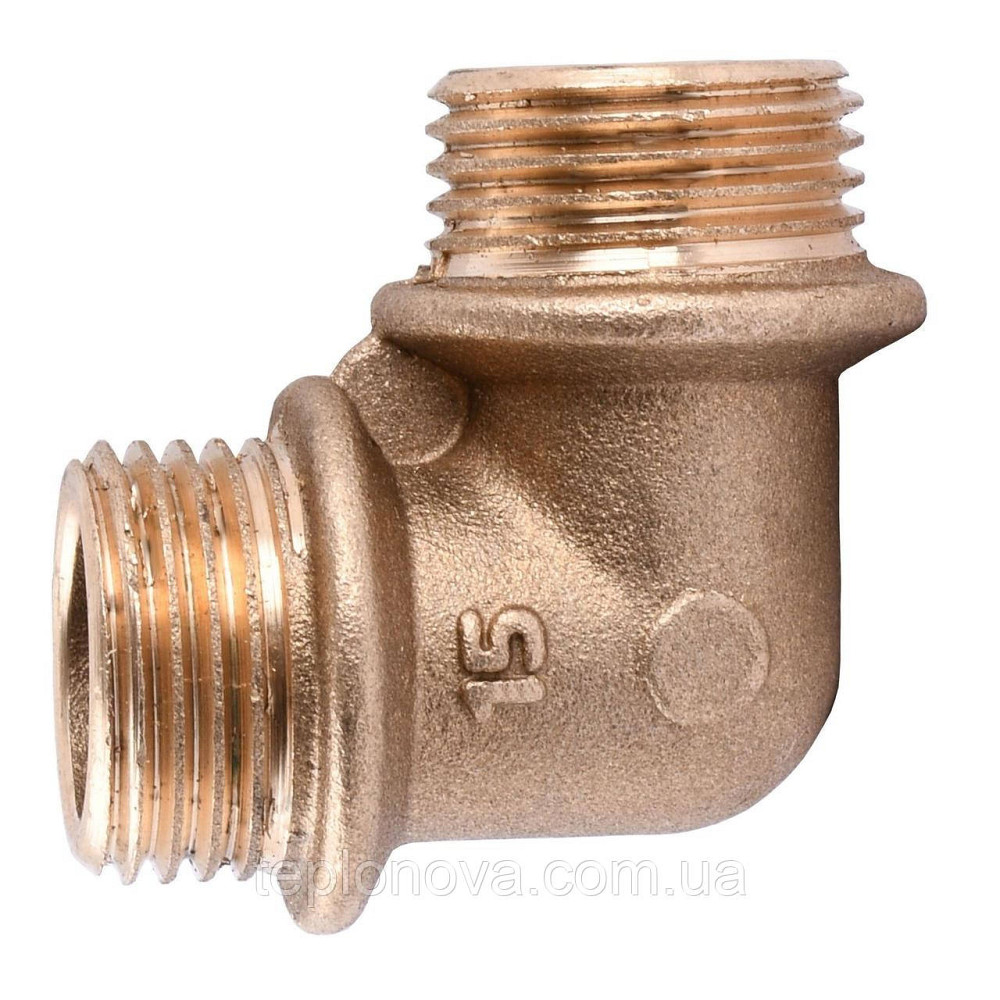 Косинець латунний 1/2| НР х 1/2| НР штампований з буртом А0113А VA Чернівці - фото 2