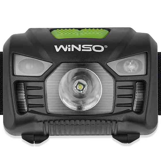 Фонарь налобный Winso 100Lm, 3W LED, 3xAAA, с сенсором белый/красный Львов
