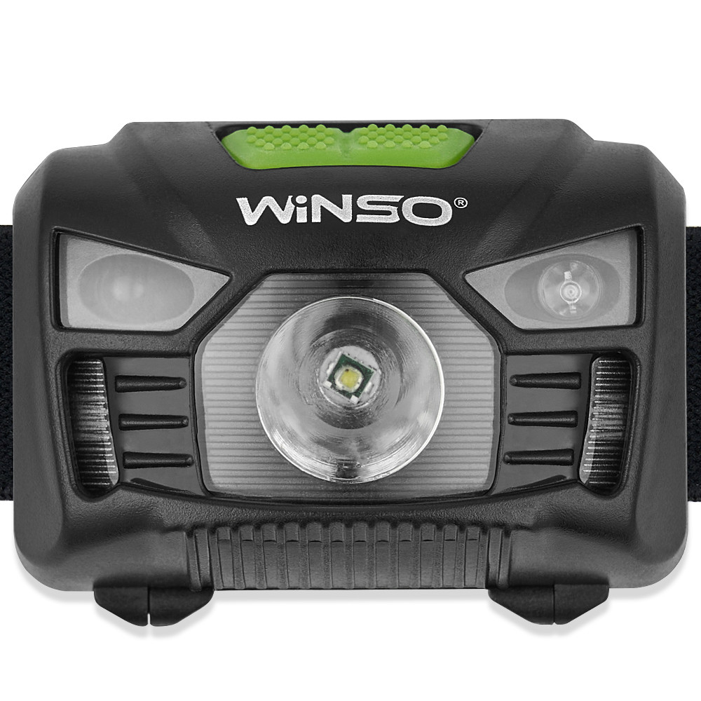 Фонарь налобный Winso 100Lm, 3W LED, 3xAAA, с сенсором белый/красный Львов - изображение 2