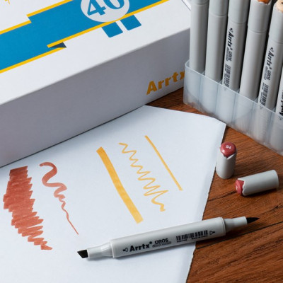 Художественный маркер Arrtx Спиртовые Oros ASM-03YL 40 цветов, желтые оттенки (LC302499) Винница - изображение 2