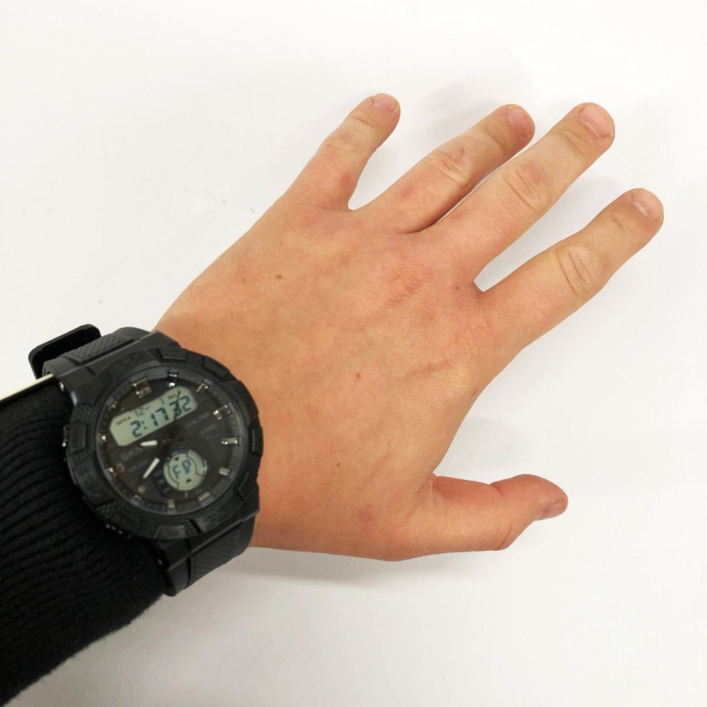 Мужские часы с пластиковым ремешком SKMEI 1881BKWT, Фирменные спортивные часы, Брендовые QJ-427 мужские часы Киев - изображение 5