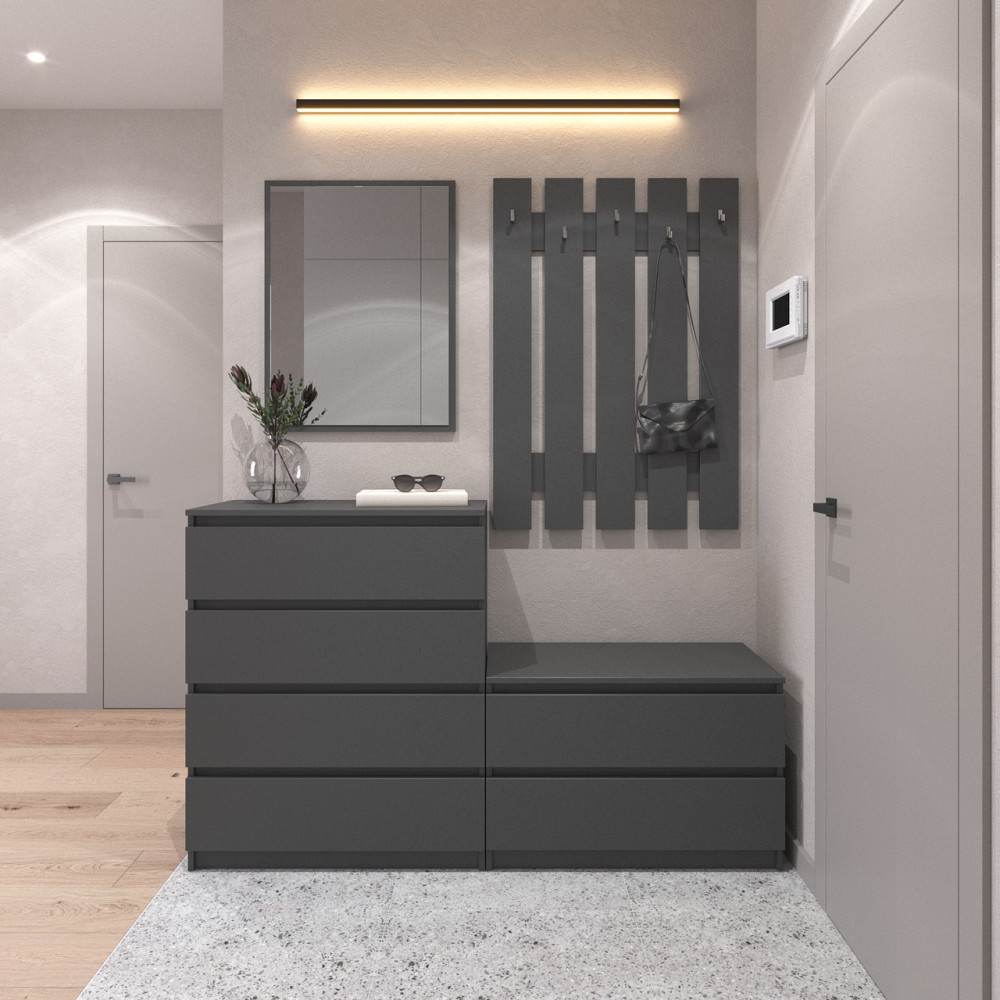 Прихожая VAYS, комплект в прихожую №1 Антрацит Львов - изображение 1