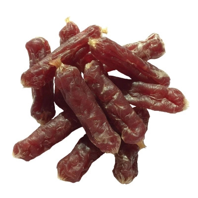 Ласощі для собак Lucky Star М&apos;які качині ковбаски ≈4 см 500 г (4820112458096) Вінниця - фото 1