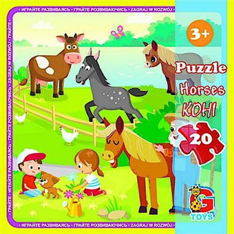 Дитячий пазл "Ферма" LA10, 20 елементів Вінниця - фото 1