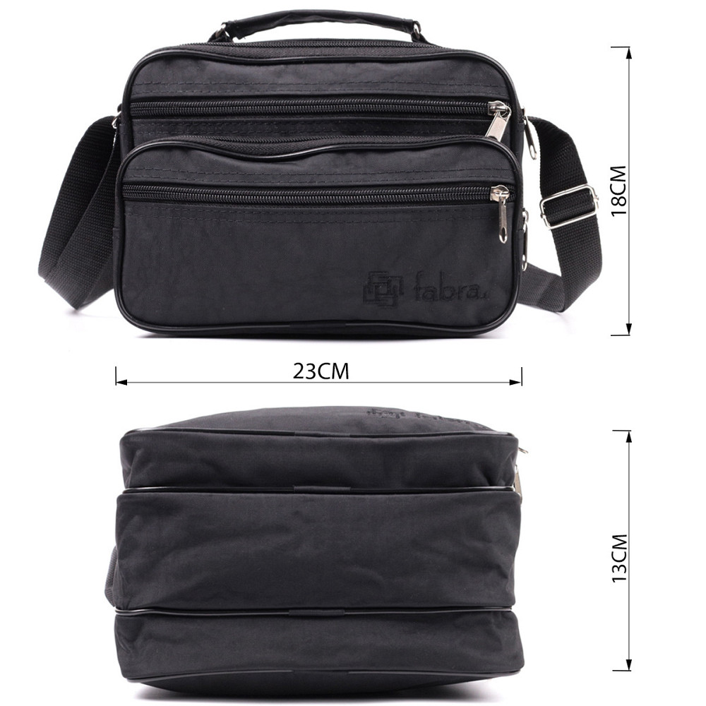 Удобная мужская сумка на плечо из качественного полиэстера Черный (FABRA) Киев - изображение 6