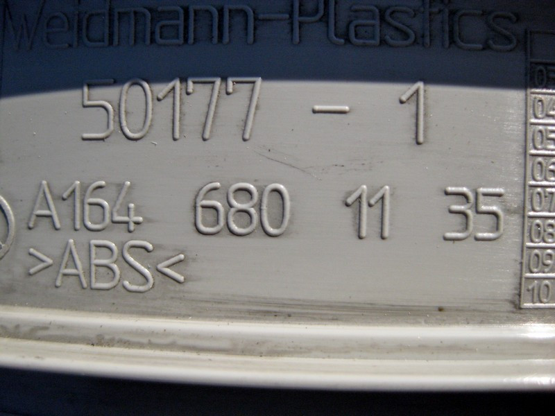 Mercedes-Benz  A1646801135 7F04 Накладка порога сіра внутрішня задня ліва W164 Одеса - фото 3