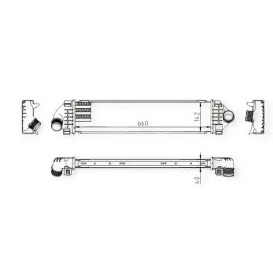 Радіатор інтеркулера автомобіль Ford Galaxy, Mondeo, S-Max 1.6, 1.8, 2.0TDCi (07-15) Мукачево