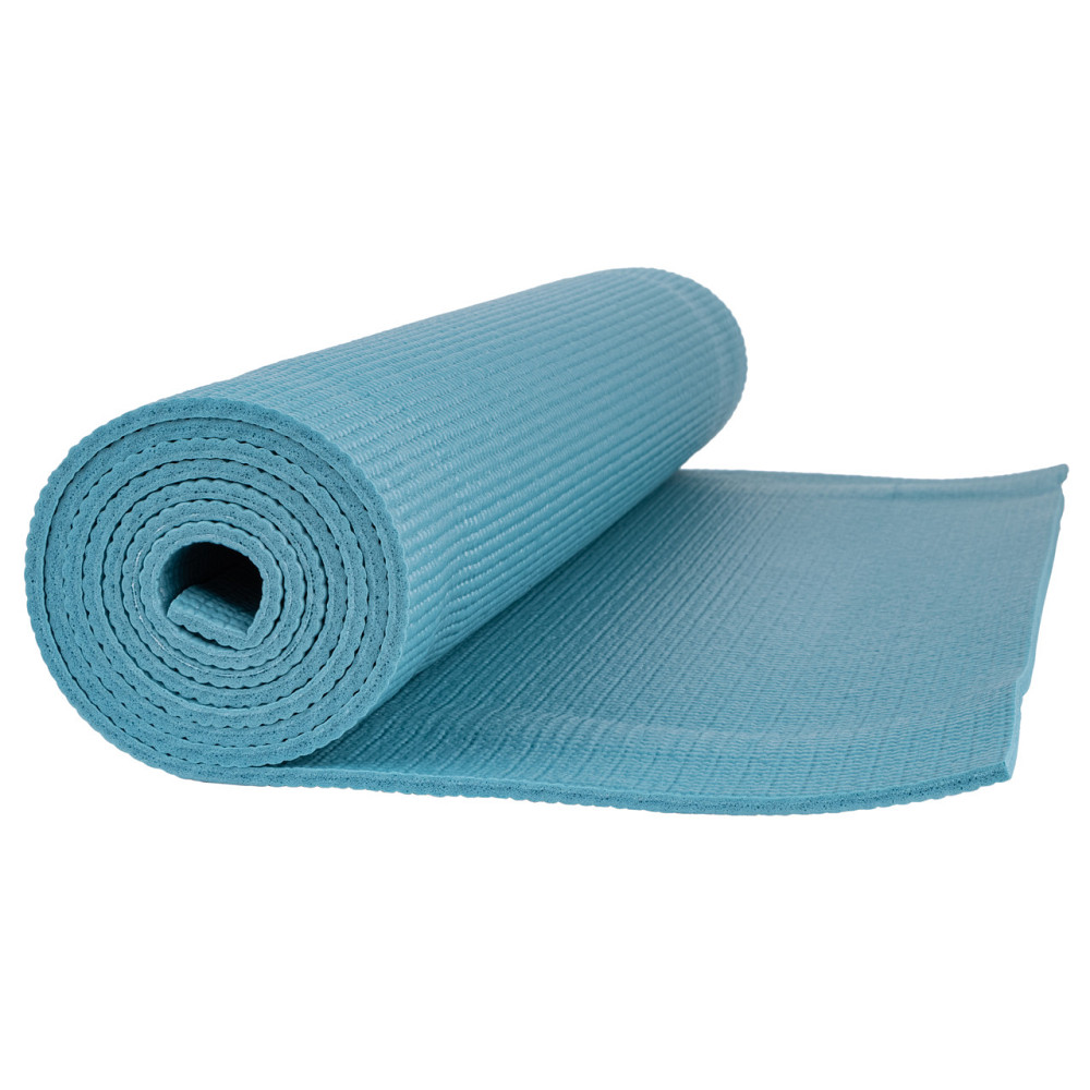 Килимок для йоги фітнесу гімнастіки каремат PowerPlay 4010 PVC Yoga Mat Зелений 173см на 61см Київ - фото 3