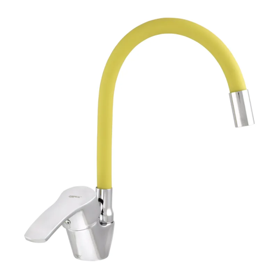 Кухонний змішувач Zerix YUB 279 з жовтим гнучким виливом ZX0440 Харків