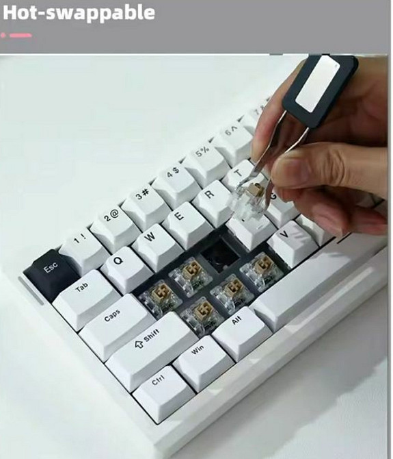 60% Беспроводная механическая аккумуляторная игровая основа GMK61, GMK67 Киев - изображение 5