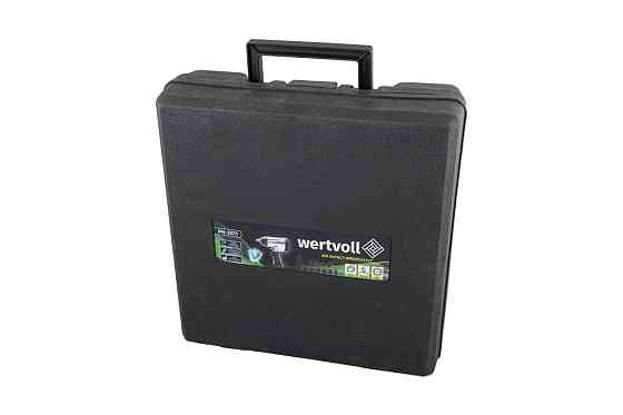 Гайковерт ударний пневматичний WERTVOLL 1/2" 7000 об/хв 215 л/хв 6.3 bar 340 Нм реверс TPR покриття корпусу кейс з насадками PN-2011 Коломыя