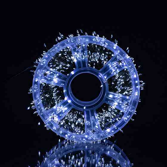 Garlando Новорічна гірлянда кімнатна роса 100 м 3000 LED Хвойна лапа зелений провід Біле сяйво Київ