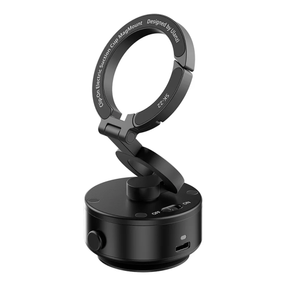 Тримач з електроприсоскою Ulanzi ULANZI SK-22 Electric suction cup bracket for mobile phones Black Одеса