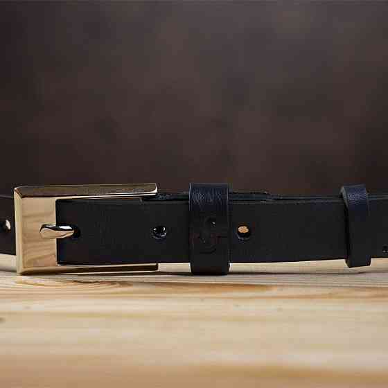 Ремень женский Grande Pelle 11070 кожаный Синий Киев