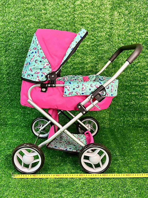 Коляска для ляльки Melogo металева з люлькою-переноскою кошиком Рожева (9369/82100) Чернігів - фото 7