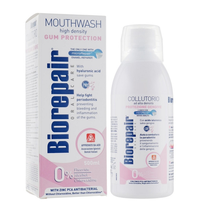 Ополаскиватель для полости рта без фтора и спирта Gum Protection Mouthwash BioRepair 40 мл Киев - изображение 1